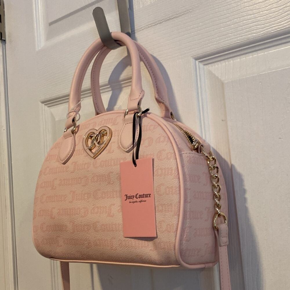 BNWT JUICY COUTURE Flawless Dome Satchel Bag in Powder Blush Pink - Picture 2 of 9